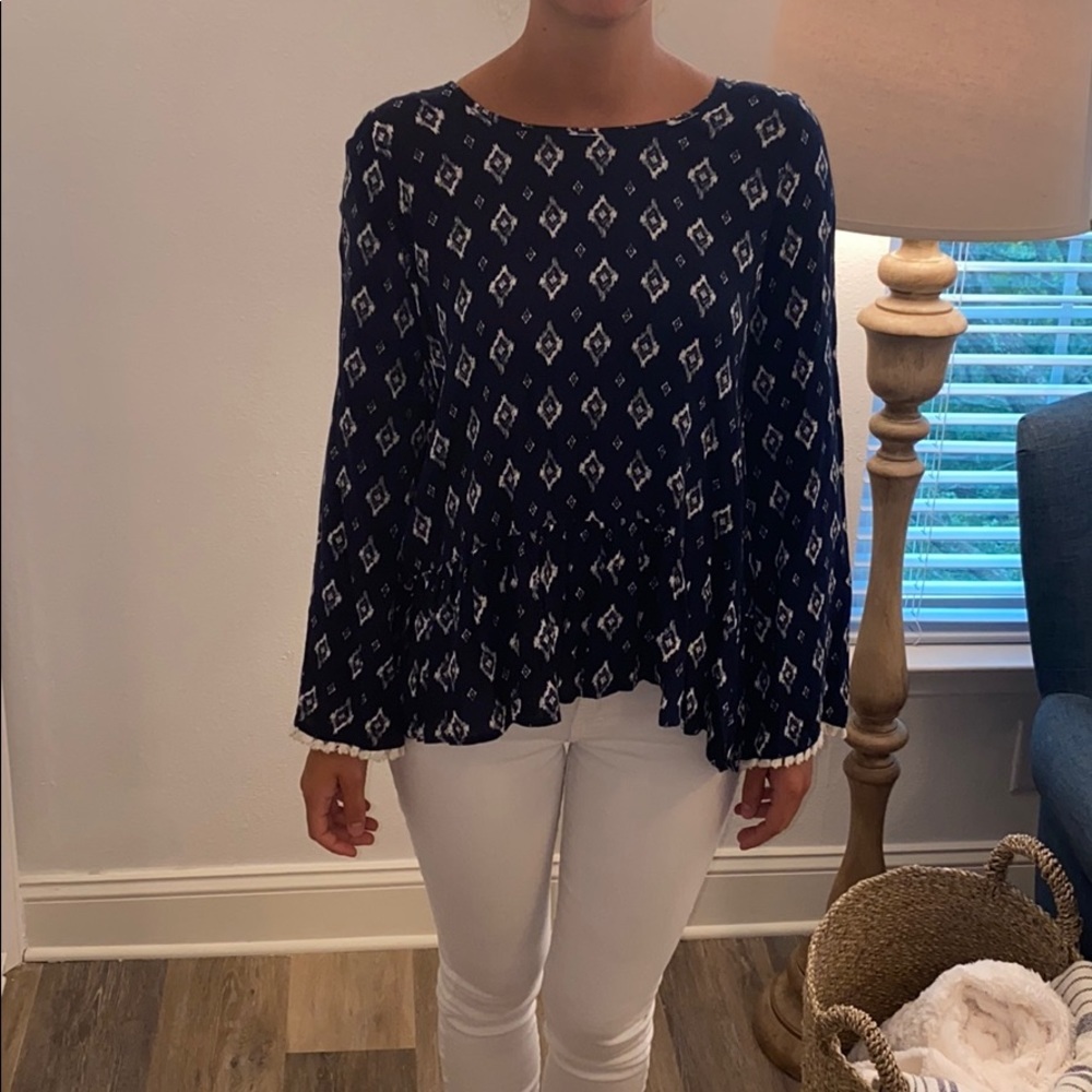 Blue flowy top - Picture 5 of 6